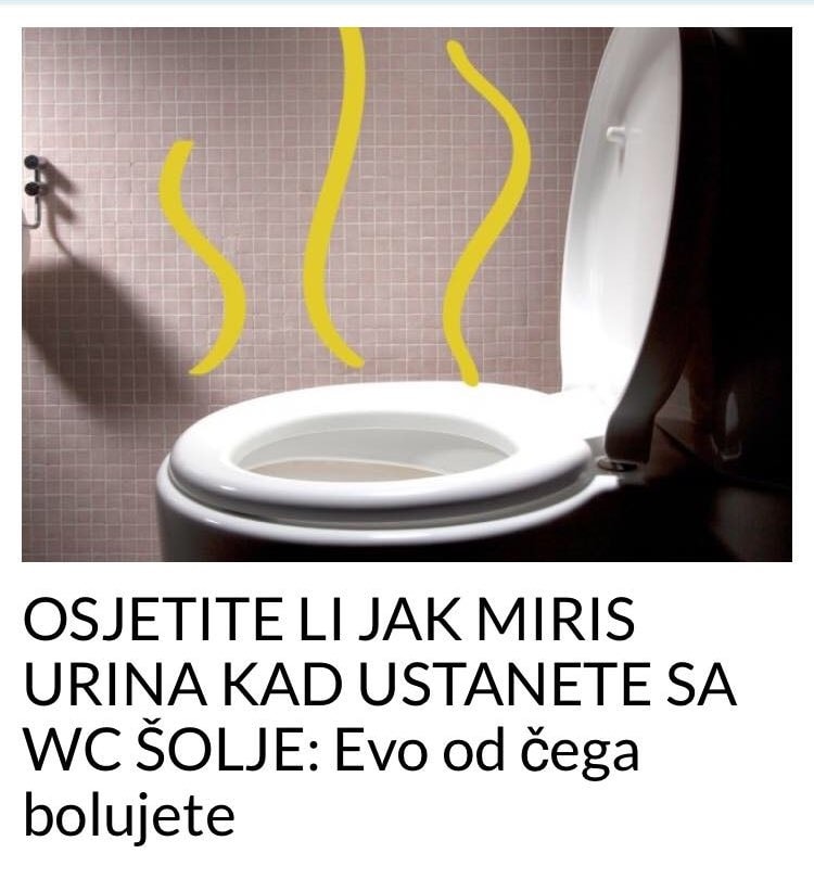 OSJETITE JAK MIRIS URINA KAD USTANETE SA WC ŠOLJE: Evo od čega bolujete